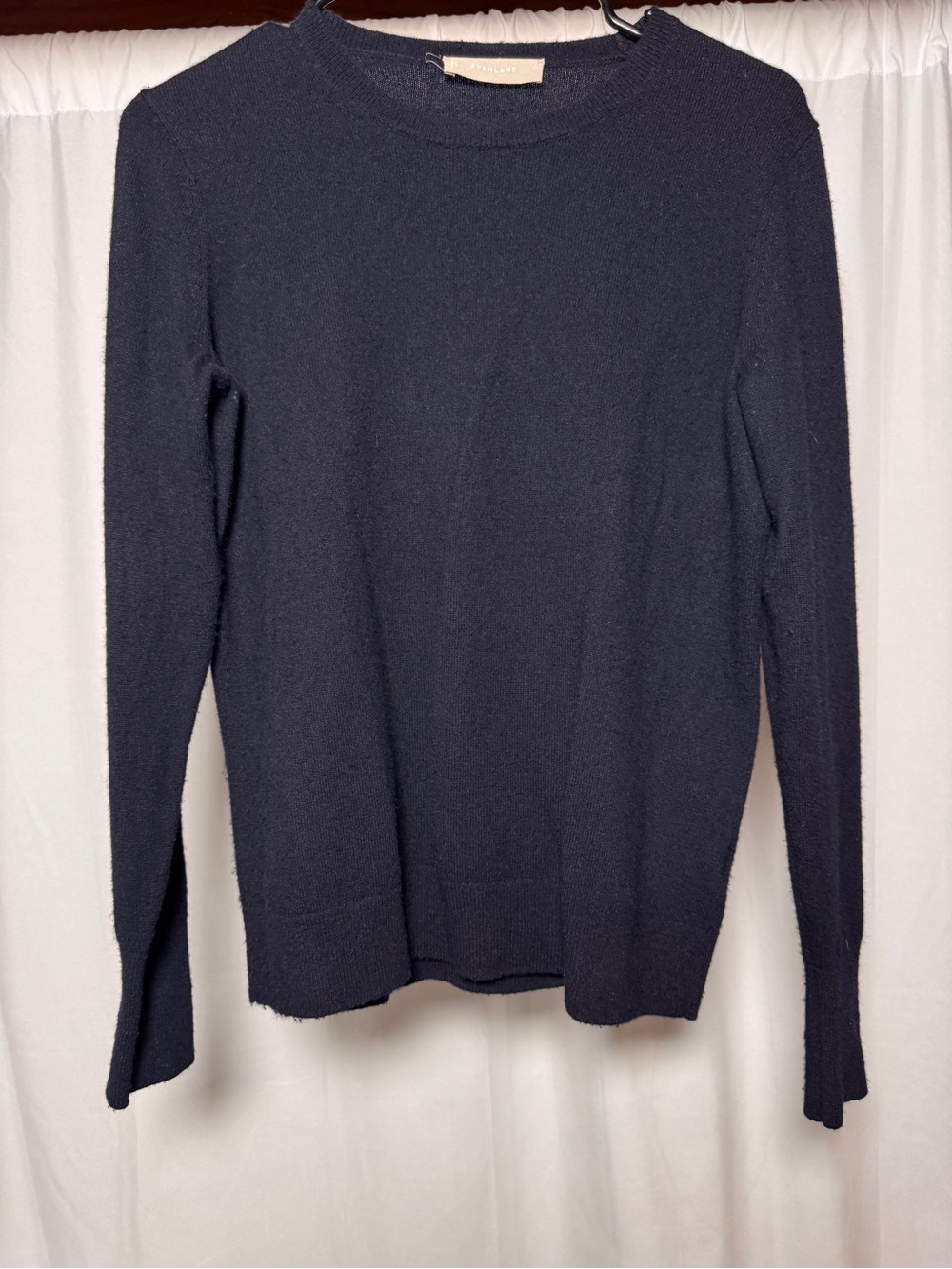 Everlane Cashmere Crewneck Sweater Womens Navy Blue Medium